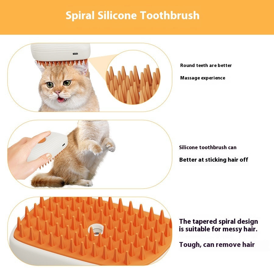 USB Rechargeable Pet Steam Brush