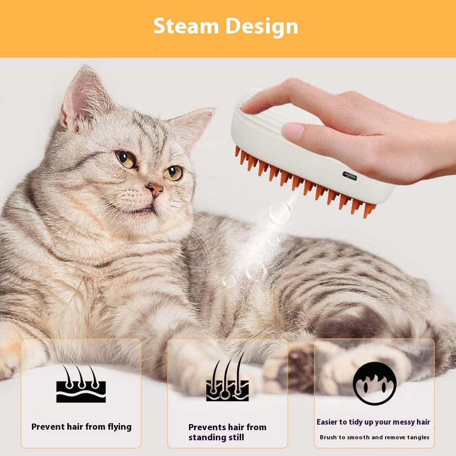 USB Rechargeable Pet Steam Brush