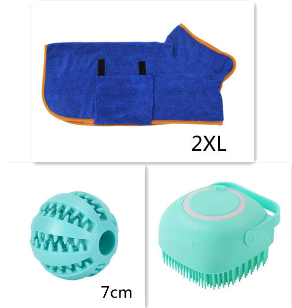 Silicone Dog Bath and Massage Gloves Brush