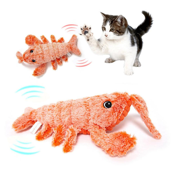 Electric Jumping Shrimp Pet Toy